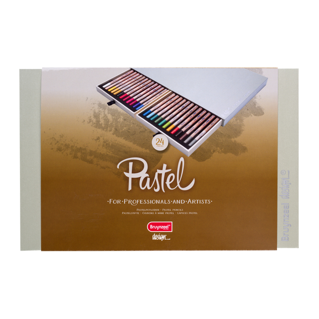 Pastelpotlood Bruynzeel Design met luxe bewaardoos assorti 24 stuks