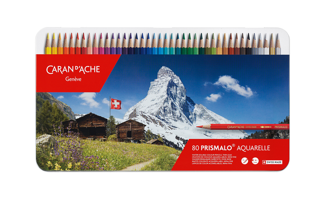 Crayon de couleur Caran d’Ache Prismalo boîte 80 pièces assorti