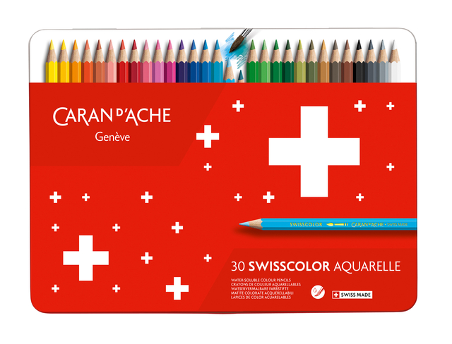 Kleurpotloden Caran d'Ache Swisscolor aquarel 30 stuks assorti