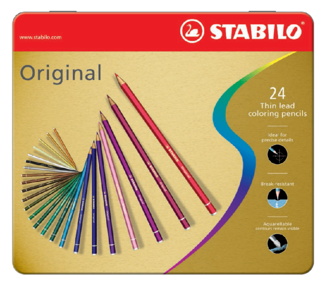 Kleurpotloden STABILO 8774 Original Arty assorti blik à 24 stuks