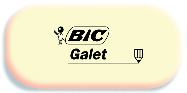 Gomme Crayon BIC Galet blanc