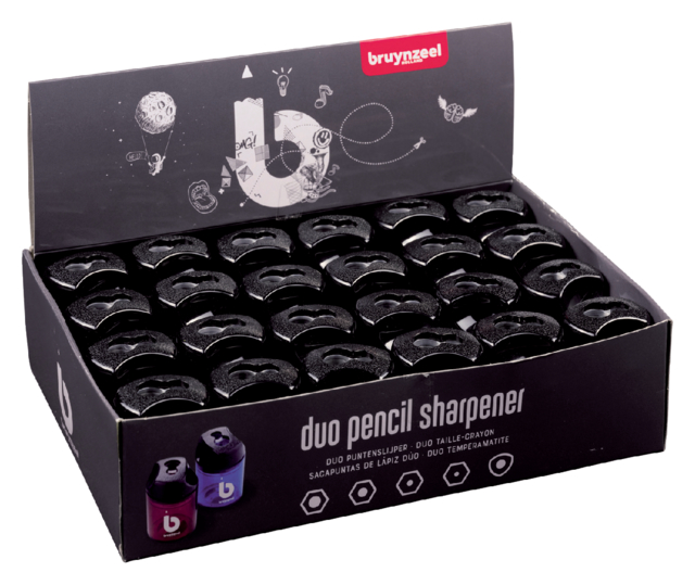 Taille-crayon Bruynzeel Teen modèle baril duo assorti