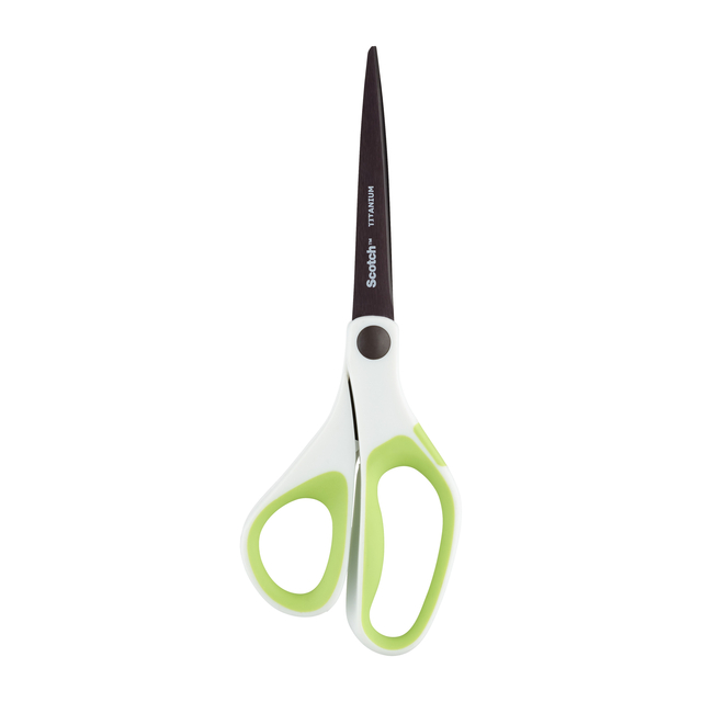 Ciseaux Scotch 20cm titane avec gros anneau vert blister