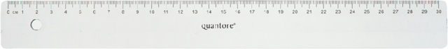 Règle Quantore 30cm plastique transparent