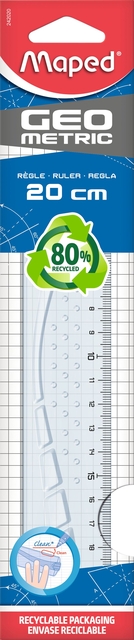 Règle Maped Geometric 20cm transparent