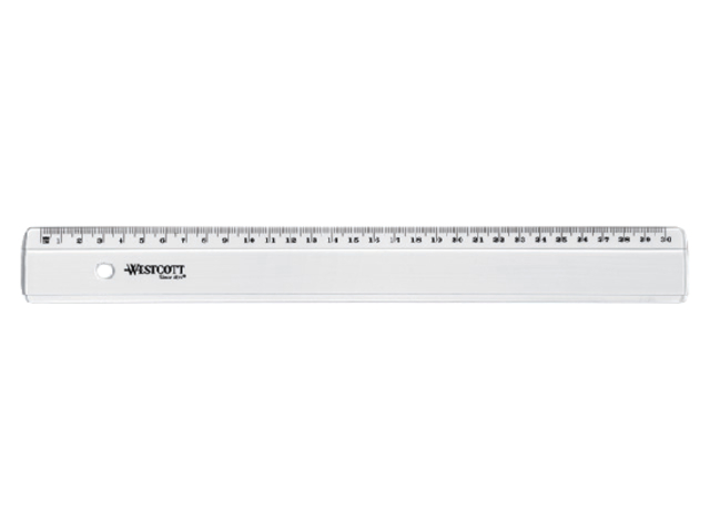 Règle Westcott Basic plastique transparent 30cm