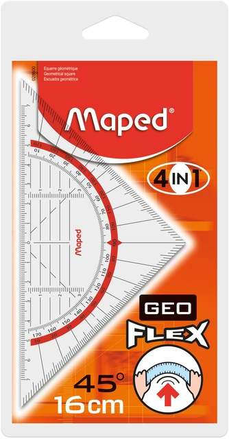 Equerre géométrique Maped Geo-Flex 16cm transparent