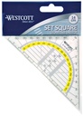 Geodriehoek Westcott 14cm transparant