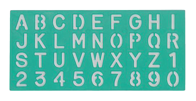 Lettersjabloon Linex hoofletters/letters/cijfers 30mm