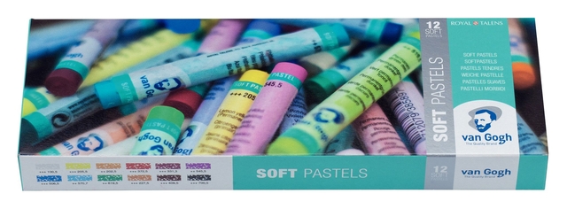 Pastelkrijt Talens Van Gogh zacht assorti doos à 12 stuks