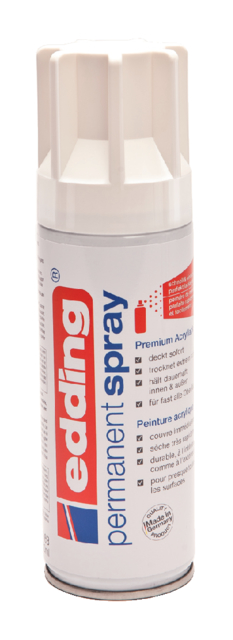 Spray peinture Permanent edding 5200 Brillant Blanc Trafic