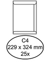 Enveloppe Quantore C4 229x324mm autocollante blanc 25 pièces