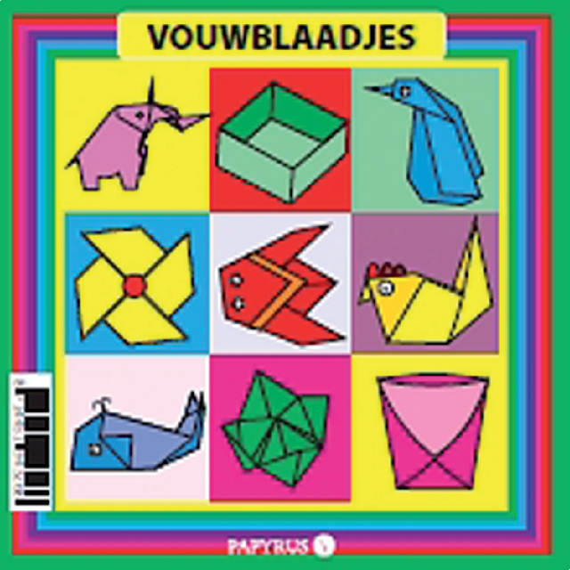 Vouwblaadjes vierkant 12x12cm 65gram assorti