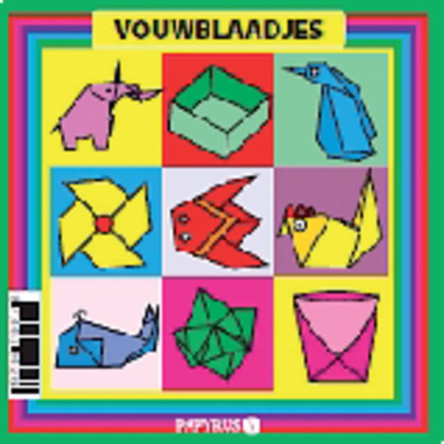 Vouwblaadjes vierkant 16x16cm 65gram assorti