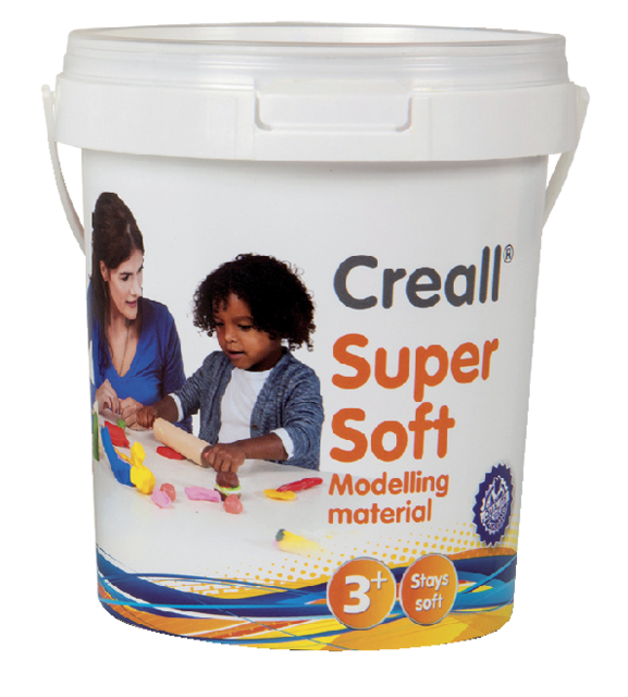 Klei Creall supersoft rood/blauw/groen/geel/wit 450gr