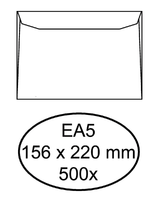 Enveloppe Quantore EA5 156x220mm blanc 500 pièces