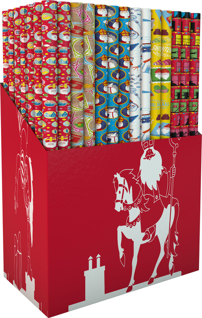 Papier cadeau Design Group Saint-Nicolas 250x46,5cm assorti