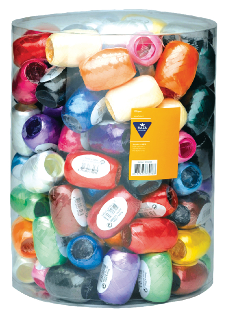 Ruban cadeau 20mx5mm 125 pièces assorti