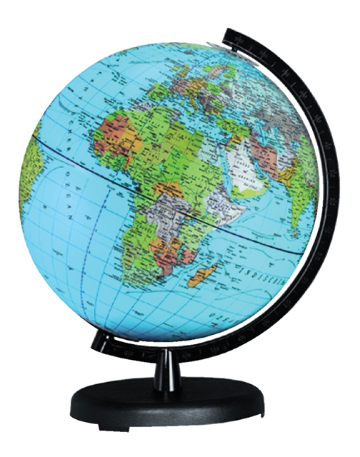 Globe Columbus Terra socle plastique 26cm 552610/H