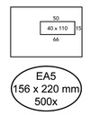 Envelop Quantore 156x220mm venster 4x11cm rechts zelfklevend 500 stuks