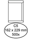 Enveloppes Quantore C5 162x229mm gommée blanc 500 pièces