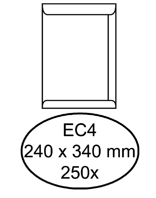 Envelop Quantore akte EC4 240x340mm wit 250 stuks