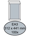Enveloppe Quantore dos carton EA3 312x441mm autocollant blanc 100 pièces