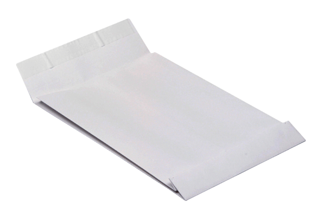 Enveloppe à soufflet Quantore 229x324x38mm autocollante blanc 10 pièces