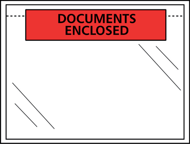 Enveloppe note d’envoi Quantore autocollante imprimé 165x122mm 1000 pièces