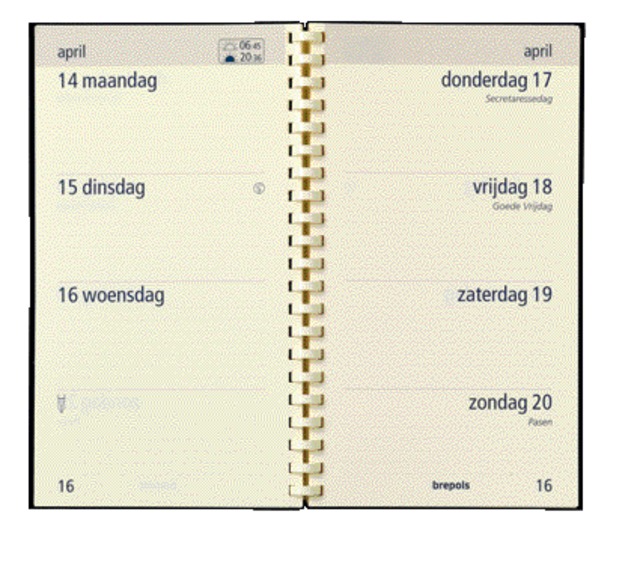 Recharge agenda 2025 Brepols Optivision Pocket 7 jours/2 pages