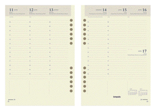 Recharge agenda 2025 Brepols Brefax 7 7 jours/2 pages