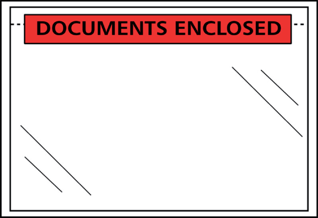 Enveloppe note d’envoi Quantore autocollante imprimé 225x165mm 1000 pièces