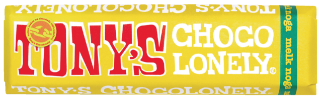 Chocolade Tony''s Chocolonely melk noga reep 47gr