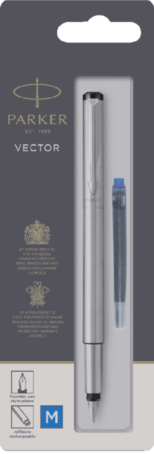 Stylo plume Parker Vector Stainless Steel Medium