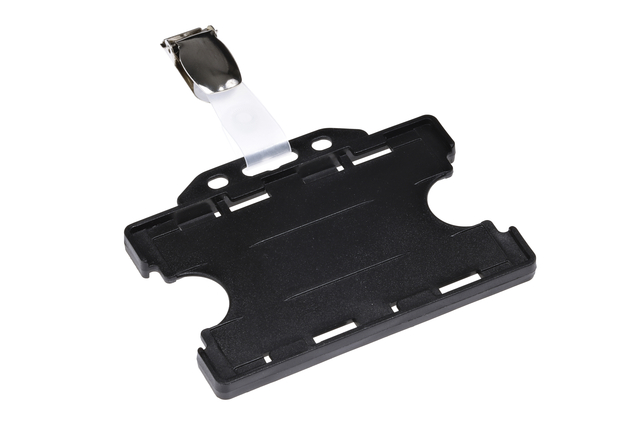 Porte-badge Europel ouvert lanière + clip 54x85mm 24 pièces