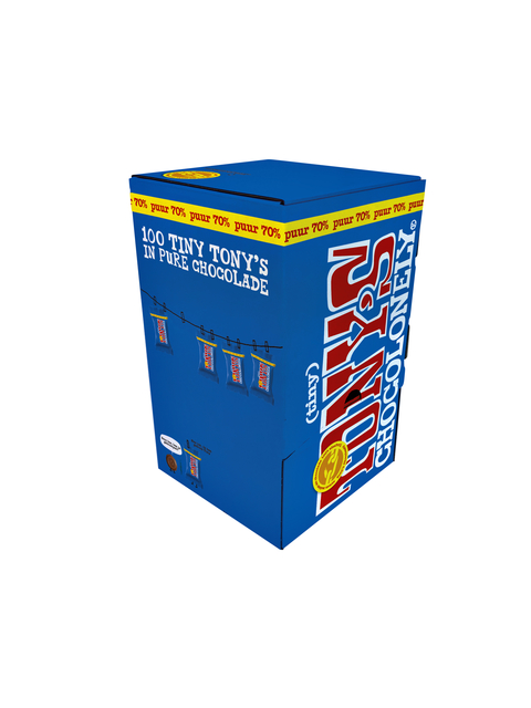 Chocolat Tony''s Chocolonely Tiny noir boîte 100 pièces