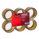 Verpakkingstape Scotch Secure Seal 50mmx66m bruin 6 rollen