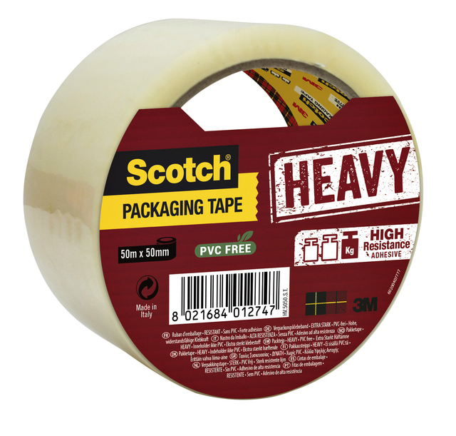 Verpakkingstape Scotch Secure Seal 50mmx50m transparant