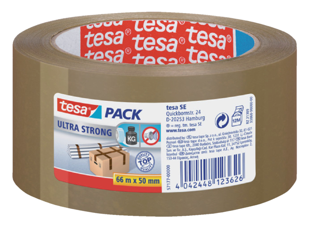 Verpakkingstape tesapack® Ultra Strong 66mx50mm bruin