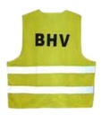 Gilet de sécurité avec impression 'BHV' jaune