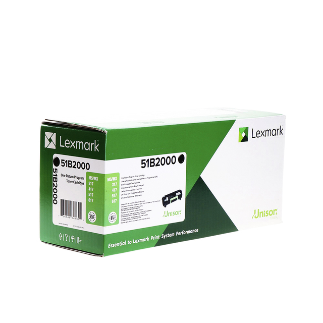 Tonercartridge Lexmark 51B2000 zwart