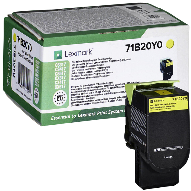 Cartouche toner Lexmark 71B20Y0 jaune