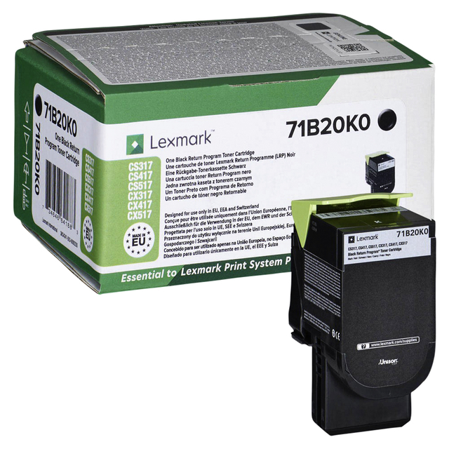 Cartouche toner Lexmark 71B20K0 noir