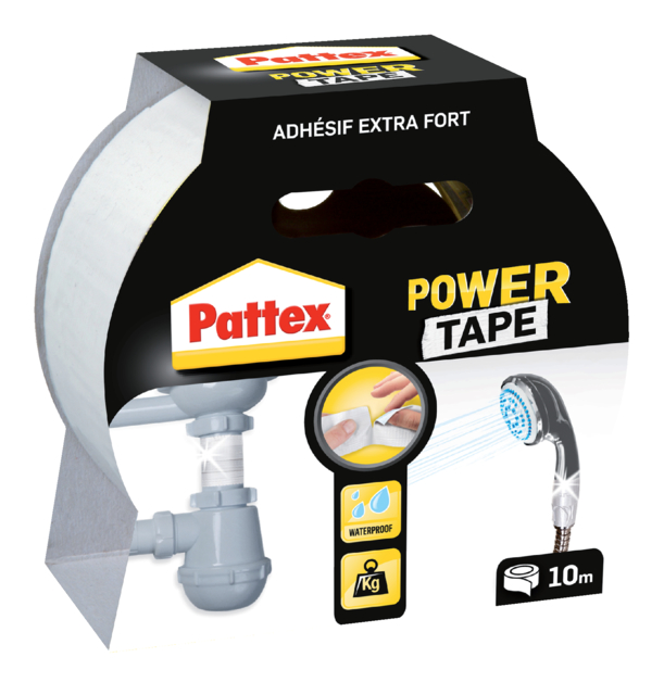 Plakband Pattex Power Tape 50mmx10m wit