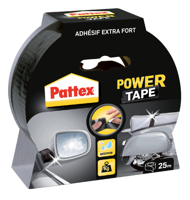 Plakband Pattex Power Tape 50mmx25m zwart