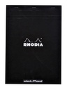 Schrijfblok Rhodia A4 dots 80 vel 90gr zwart