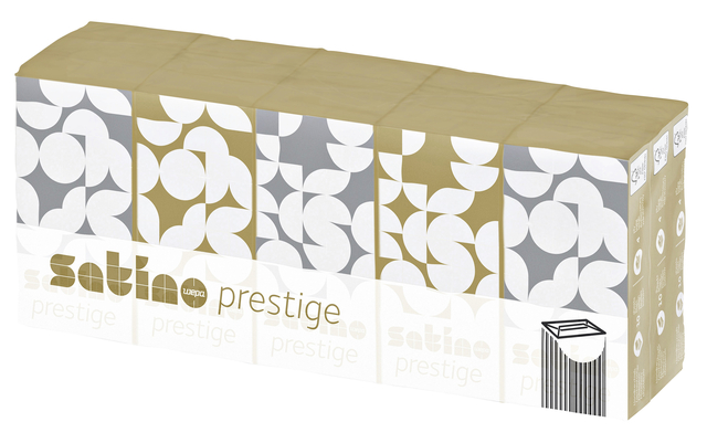 Mouchoirs Satino Prestige 113940 4 épaisseurs 15x 10 feuilles blanc