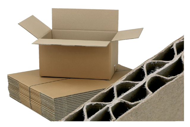 Amerikaanse vouwdoos CleverPack 486x386x386mm BC-golf bruin 10 stuks