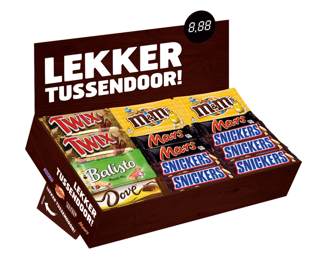 Snoep verzameldoos Mars Snickers Twix M&M Balisto Dove