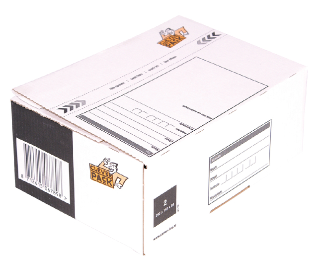 Boîte postale 2 CleverPack 200x140x80mm blanc 25 pièces